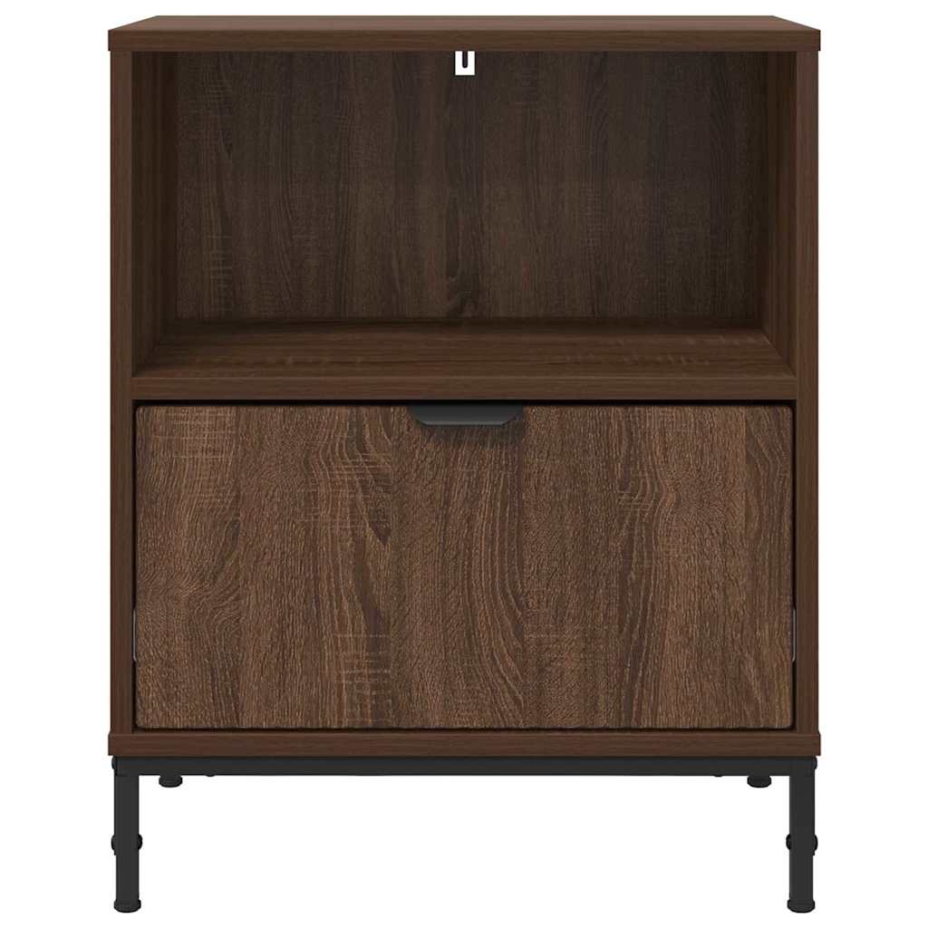 Sengeborde 2 pcs Brun eg 49 x 36 x 61 cm Konstrueret træ