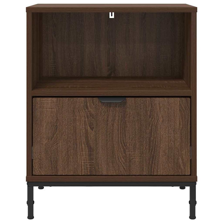 Sengeborde 2 pcs Brun eg 49 x 36 x 61 cm Konstrueret træ
