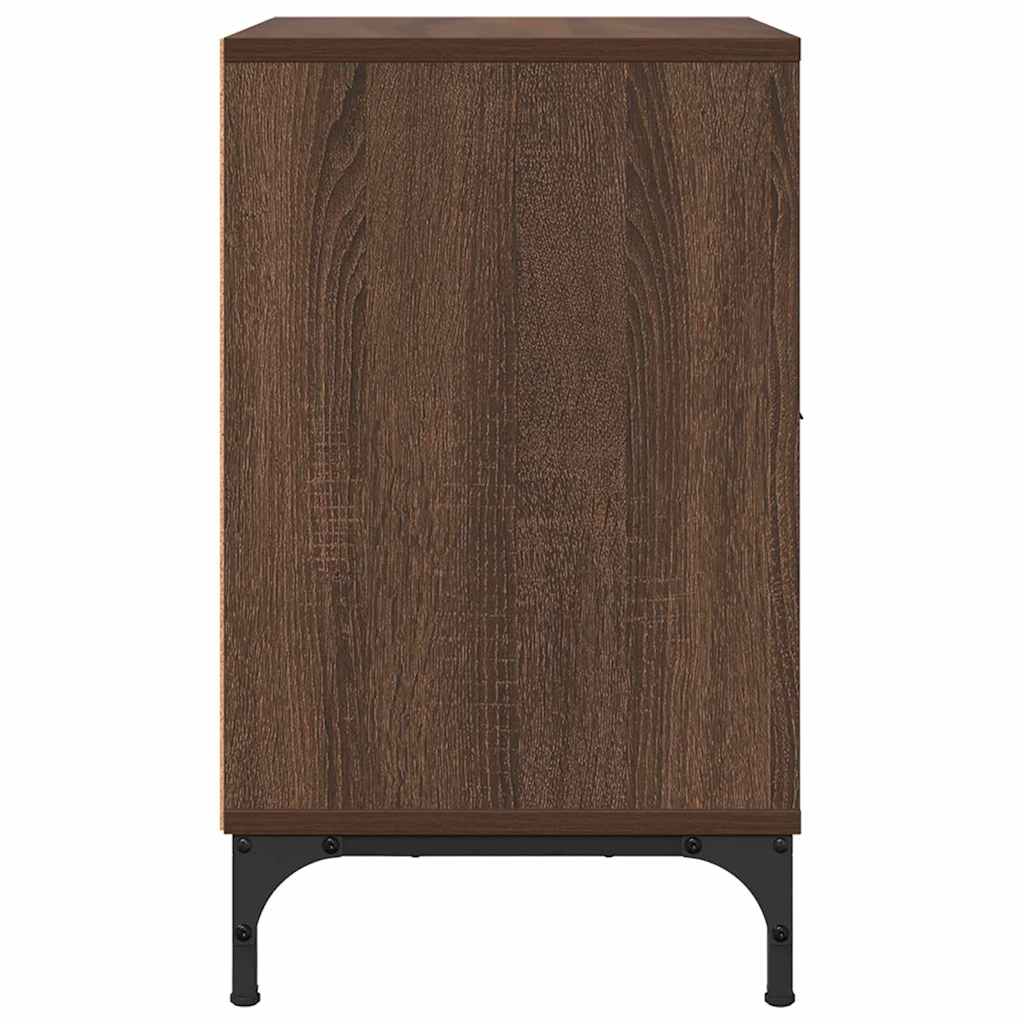 Sengeborde 2 pcs Brun eg 49 x 36 x 61 cm Konstrueret træ