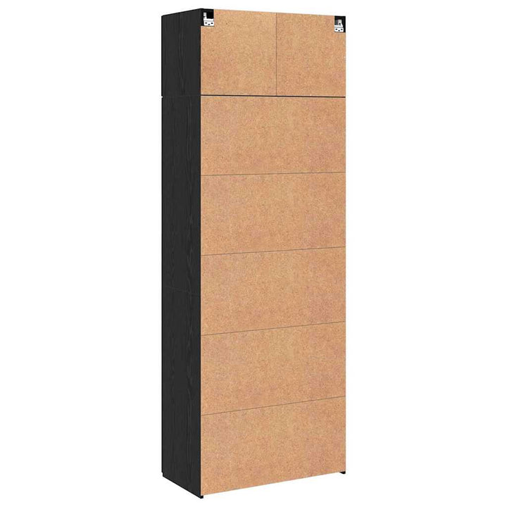 Opbevaringsskab Sort eg 80 x 41 x 225 cm Konstrueret træ