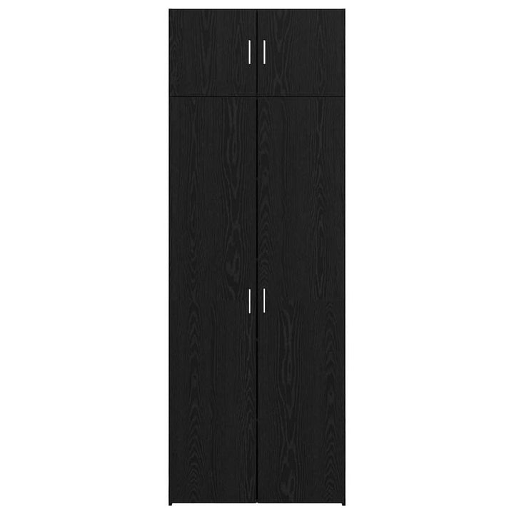 Opbevaringsskab Sort eg 80 x 41 x 225 cm Konstrueret træ