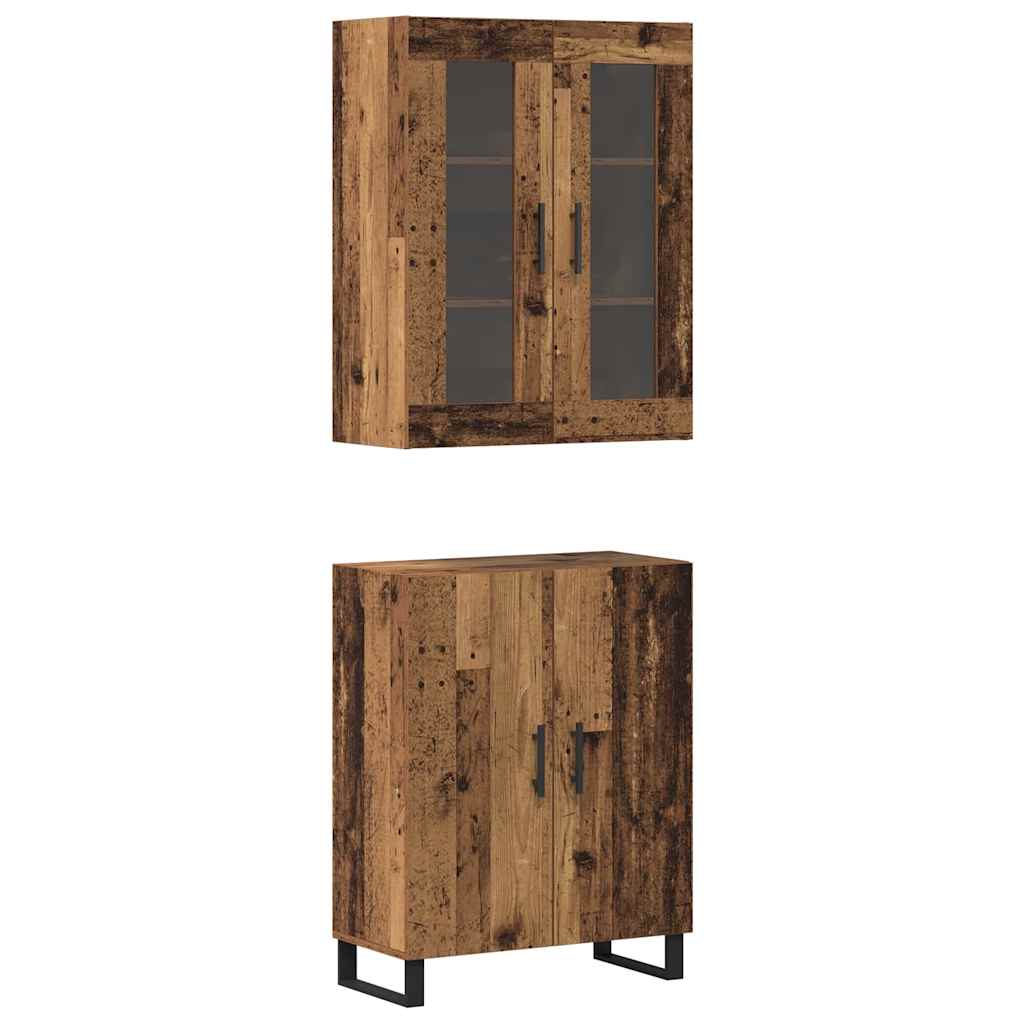 Highboard Gammelt træ 69.5 x 34 x 90 cm Konstrueret træ