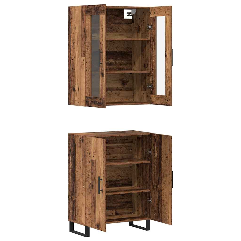 Highboard Gammelt træ 69.5 x 34 x 90 cm Konstrueret træ