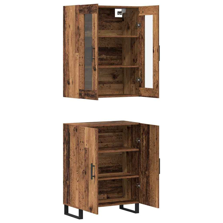 Highboard Gammelt træ 69.5 x 34 x 90 cm Konstrueret træ