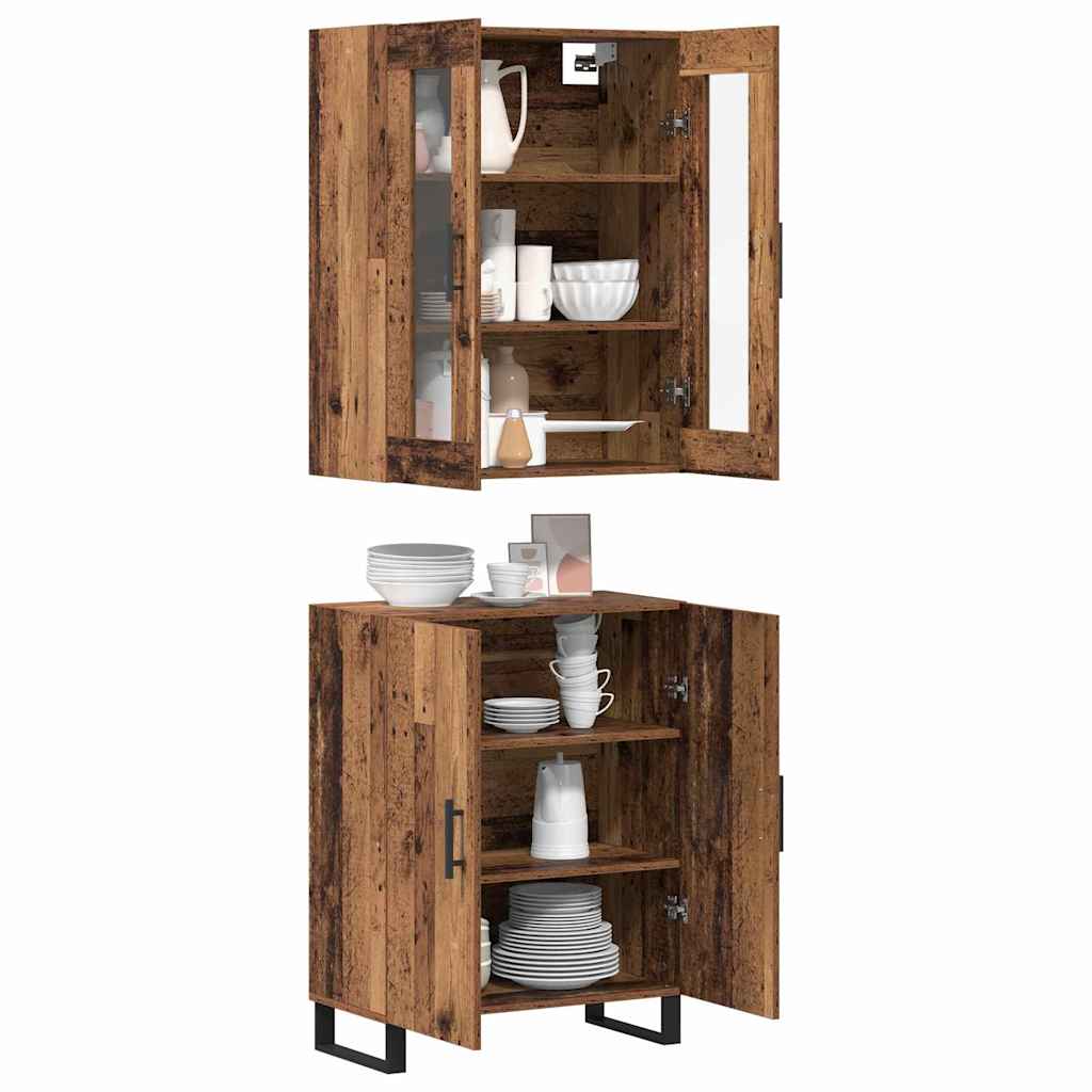 Highboard Gammelt træ 69.5 x 34 x 90 cm Konstrueret træ