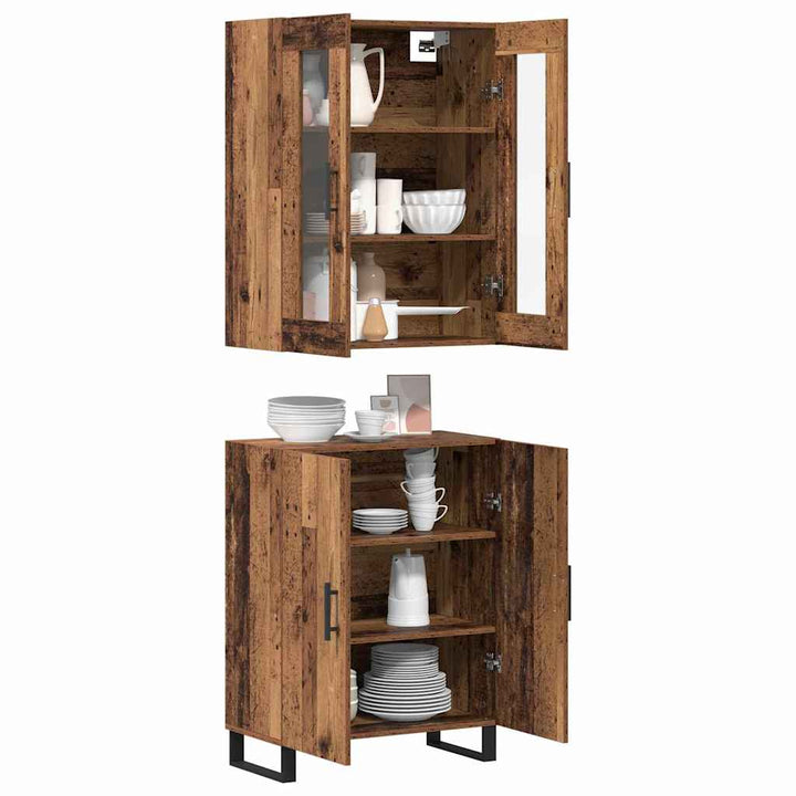 Highboard Gammelt træ 69.5 x 34 x 90 cm Konstrueret træ