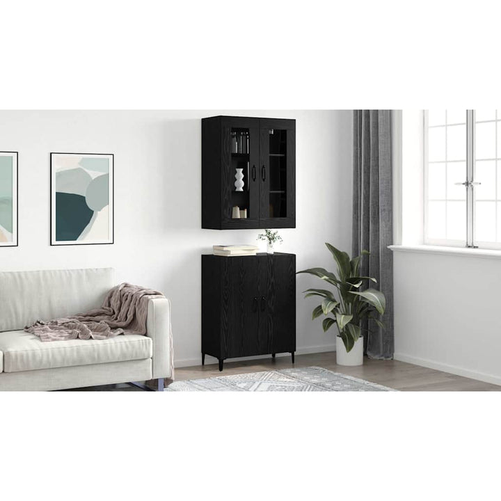 Highboard Sort eg 69.5 x 34 x 90 cm Konstrueret træ