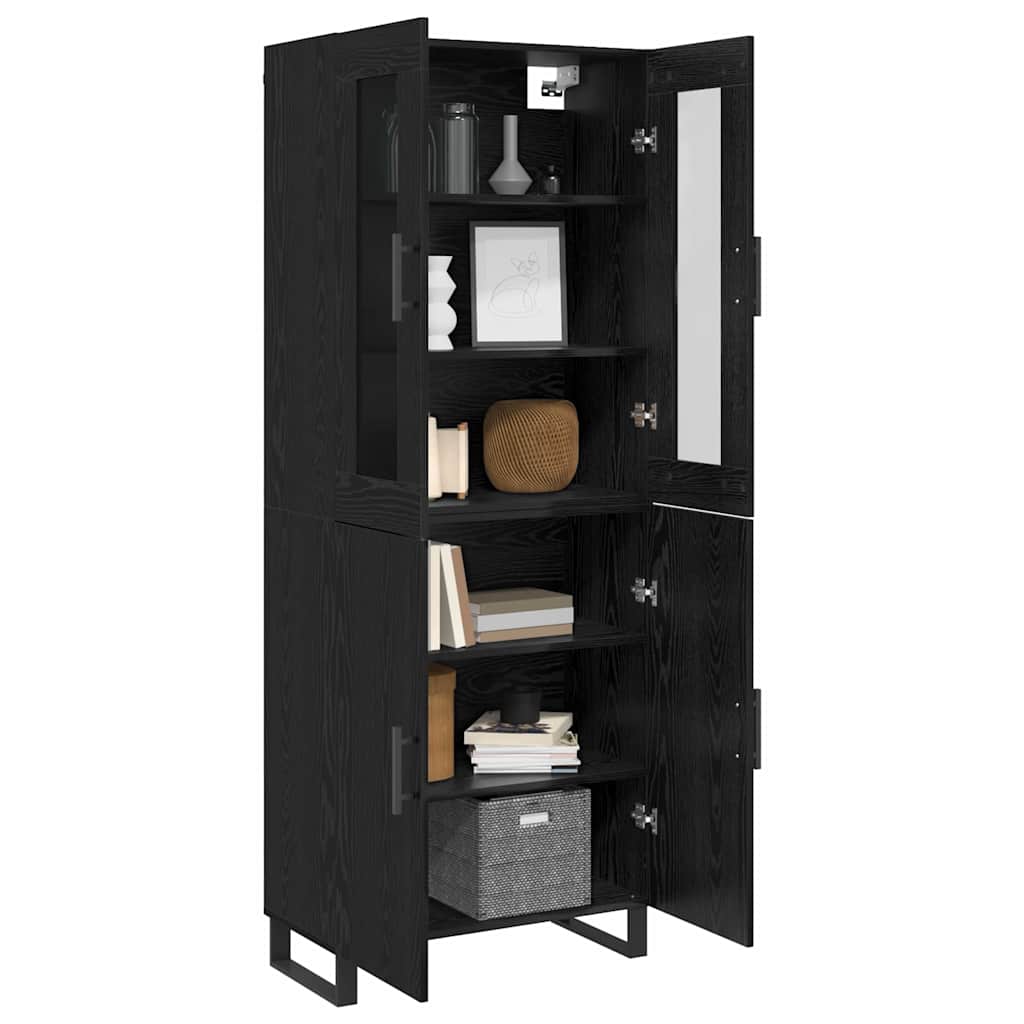 Highboard Sort eg 69.5 x 34 x 90 cm Konstrueret træ