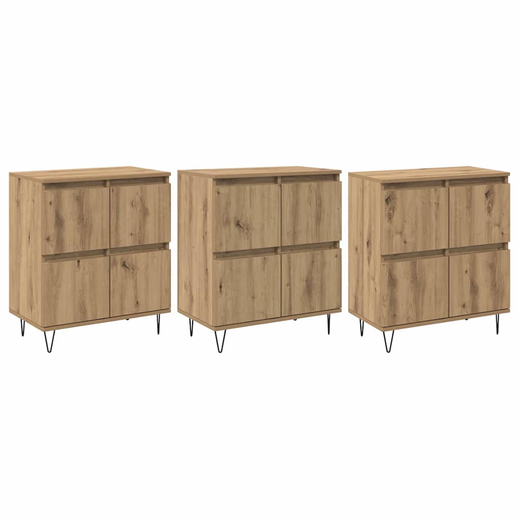 Sideboards 3 pcs artisan eg 180 x 35 x 70 cm Konstrueret træ