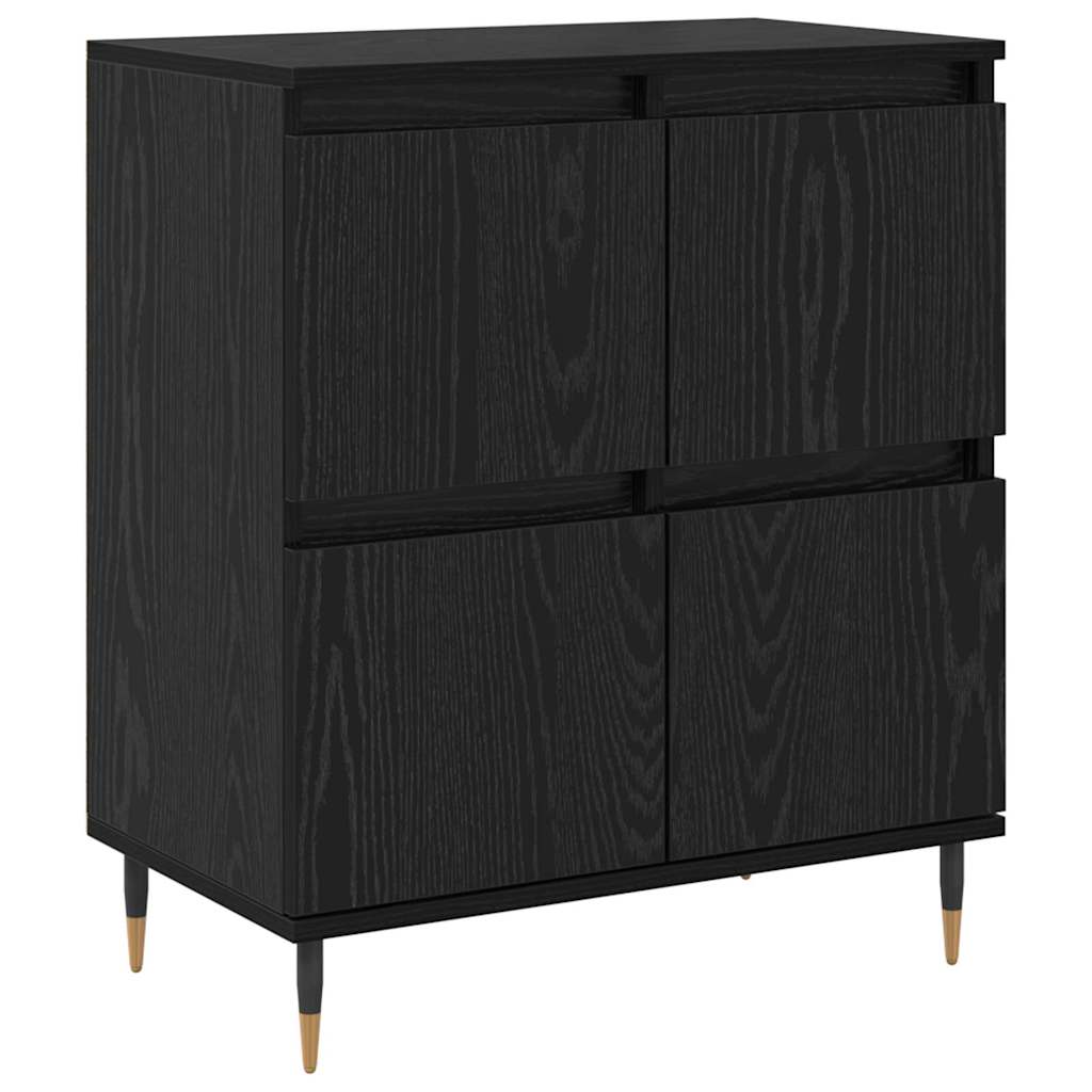 Sideboards 2 pcs Sort eg 120 x 35 x 70 cm Konstrueret træ