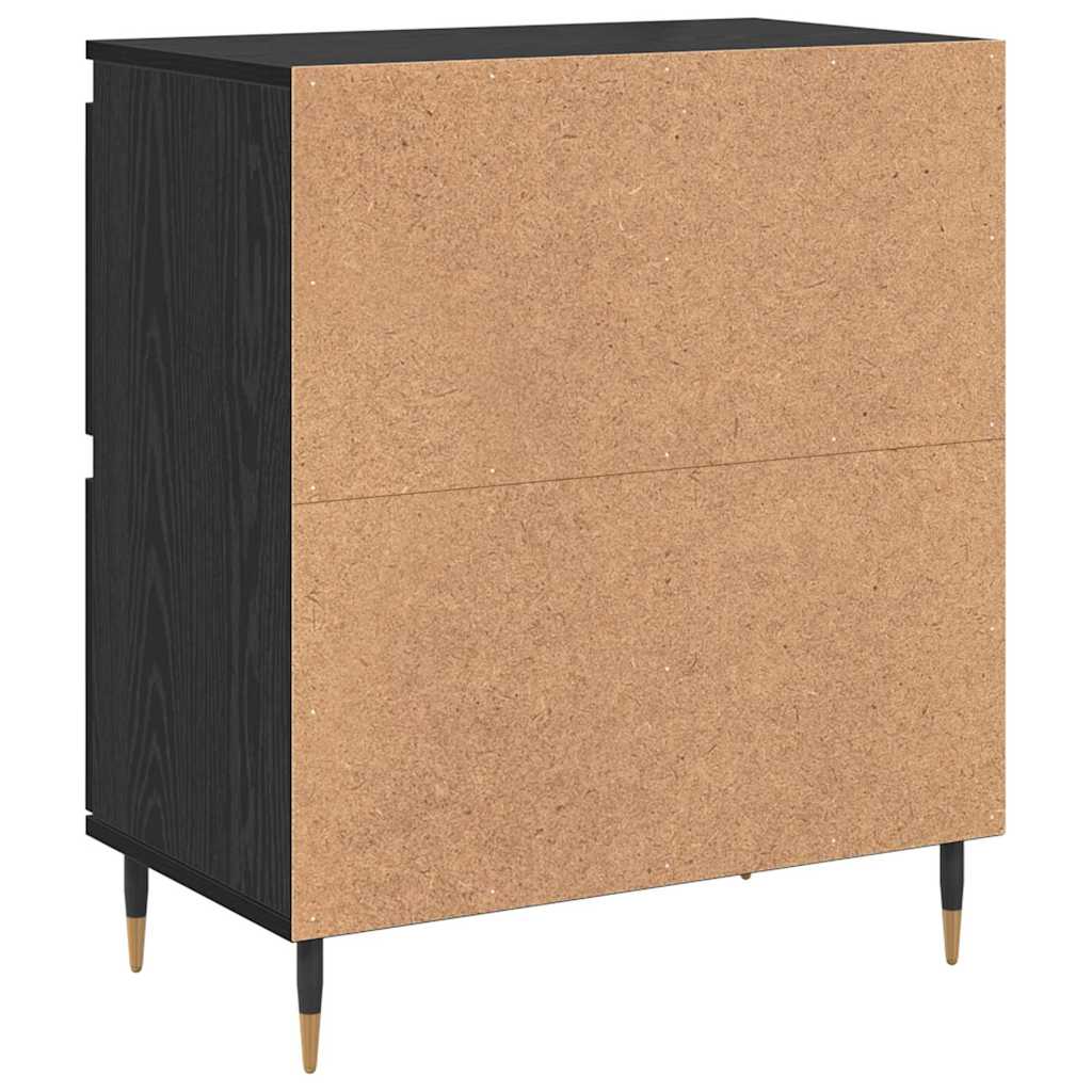 Sideboards 2 pcs Sort eg 120 x 35 x 70 cm Konstrueret træ