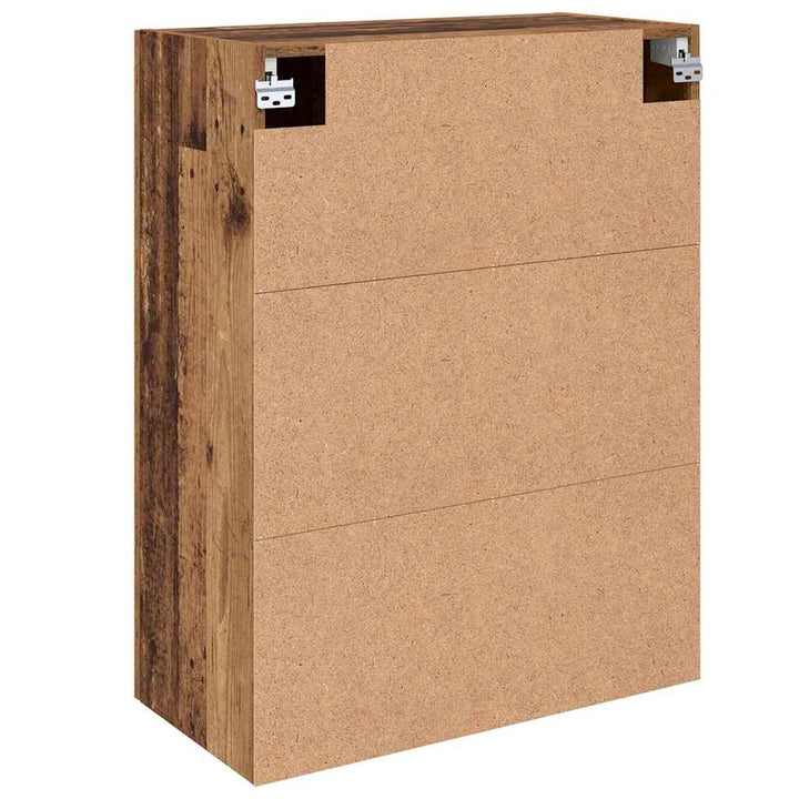 Væghængte skabe 2 pcs Gammelt træ 69.5 x 34 x 90 cm