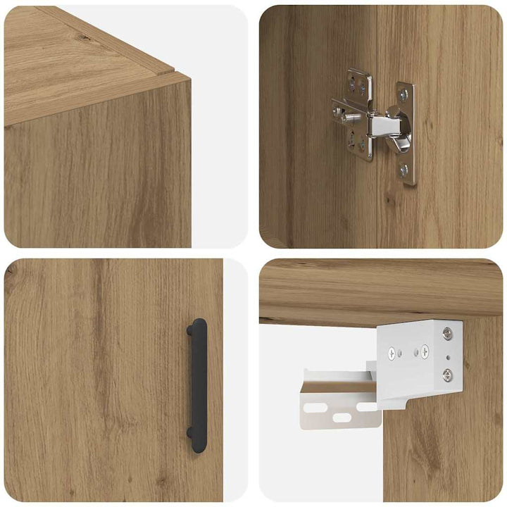 Væghængte skabe 2 pcs artisan eg 69.5 x 34 x 90 cm