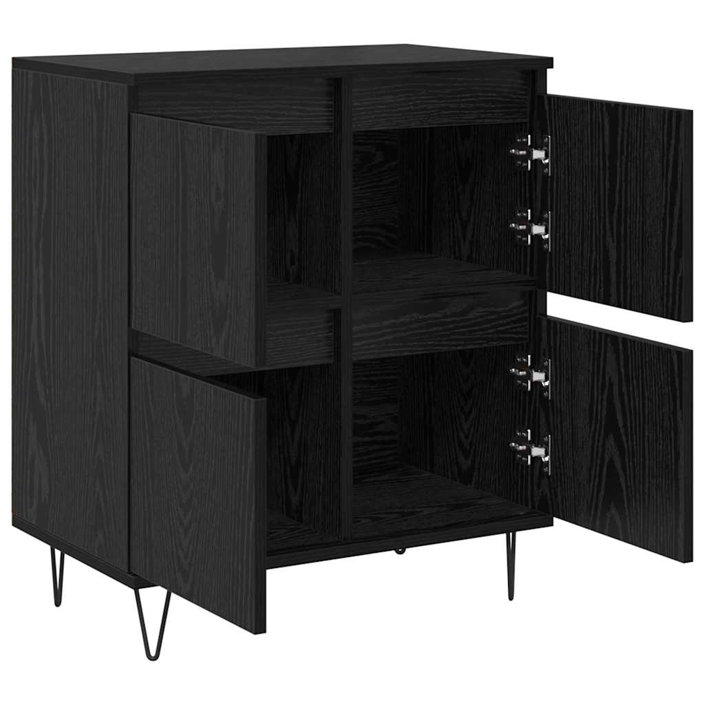 Sideboards 2 pcs Sort eg 120 x 35 x 70 cm Konstrueret træ