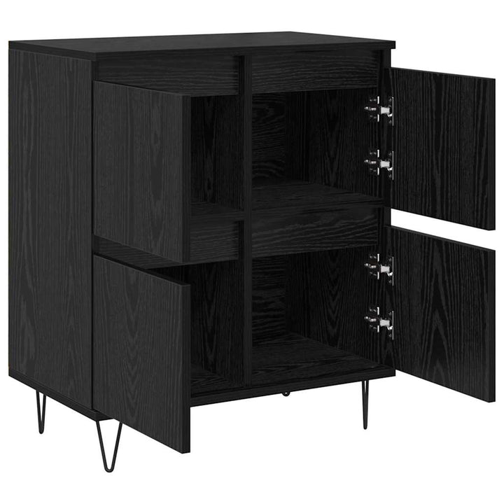 Sideboards 2 pcs Sort eg 120 x 35 x 70 cm Konstrueret træ