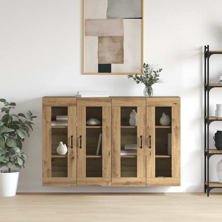 Væghængte skabe 2 pcs artisan eg 69.5 x 34 x 90 cm