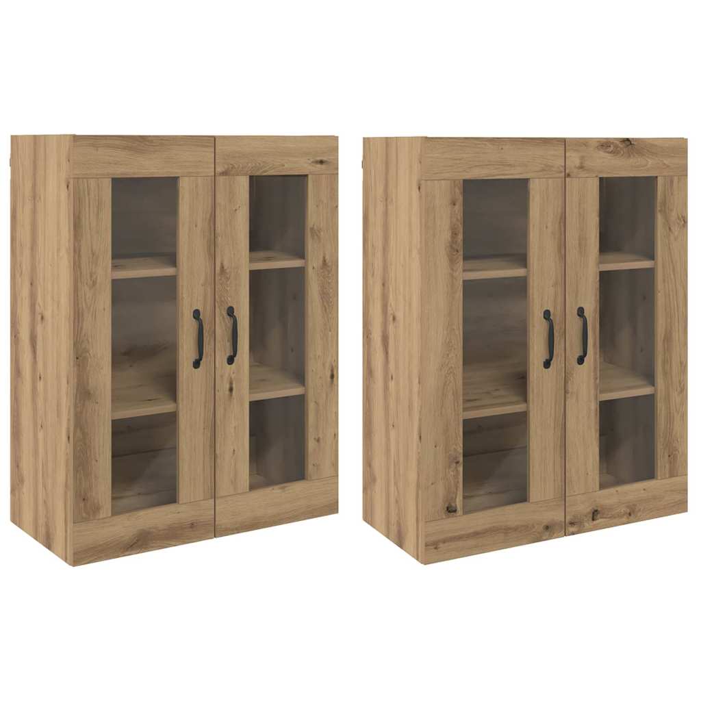 Væghængte skabe 2 pcs artisan eg 69.5 x 34 x 90 cm