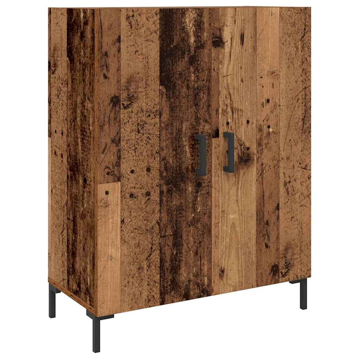 Highboard 2 pcs Gammelt træ 69,5 x 34 x 180 cm Konstrueret træ