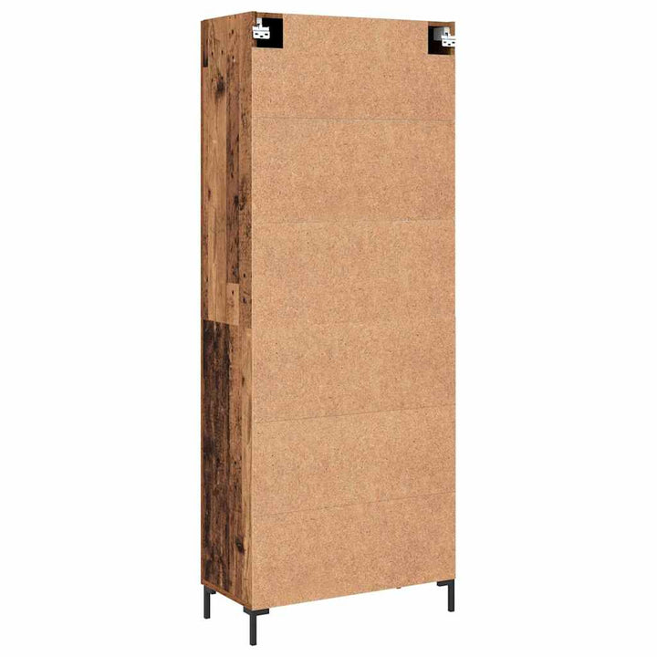 Highboard 2 pcs Gammelt træ 69,5 x 34 x 180 cm Konstrueret træ