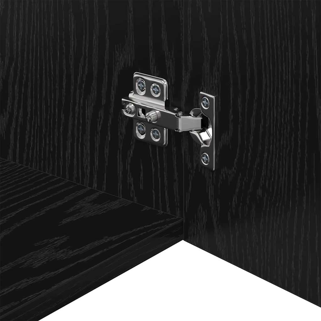 Opbevaringsskab Sort eg 50 x 41 x 225 cm Konstrueret træ