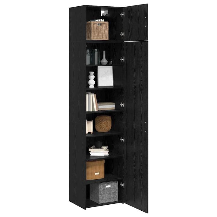 Opbevaringsskab Sort eg 50 x 41 x 225 cm Konstrueret træ