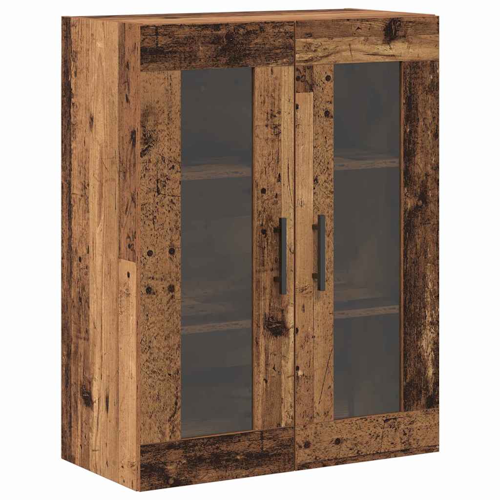 Væghængte skabe 2 pcs Gammelt træ 69.5 x 34 x 90 cm Massivt træ