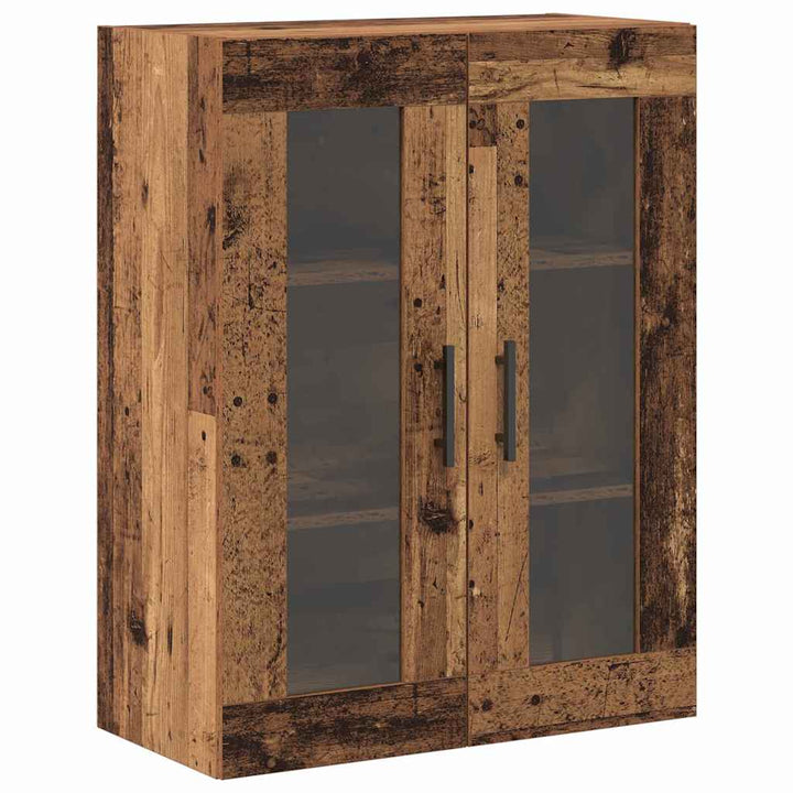 Væghængte skabe 2 pcs Gammelt træ 69.5 x 34 x 90 cm Massivt træ