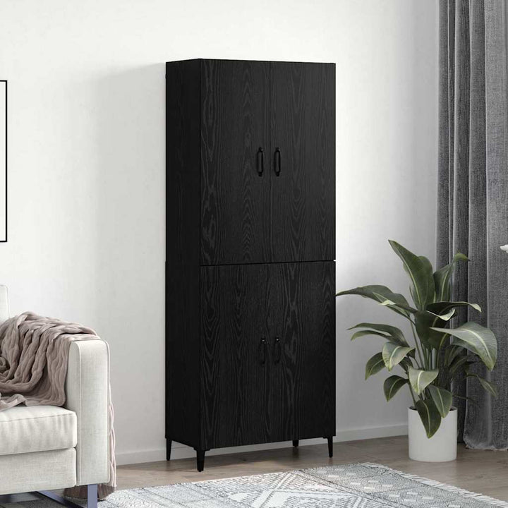 Highboard Sort eg 69,5 x 34 x 180 cm Konstrueret træ