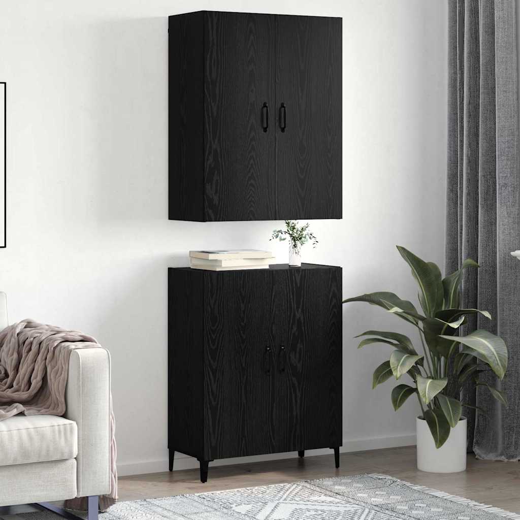 Highboard Sort eg 69,5 x 34 x 180 cm Konstrueret træ