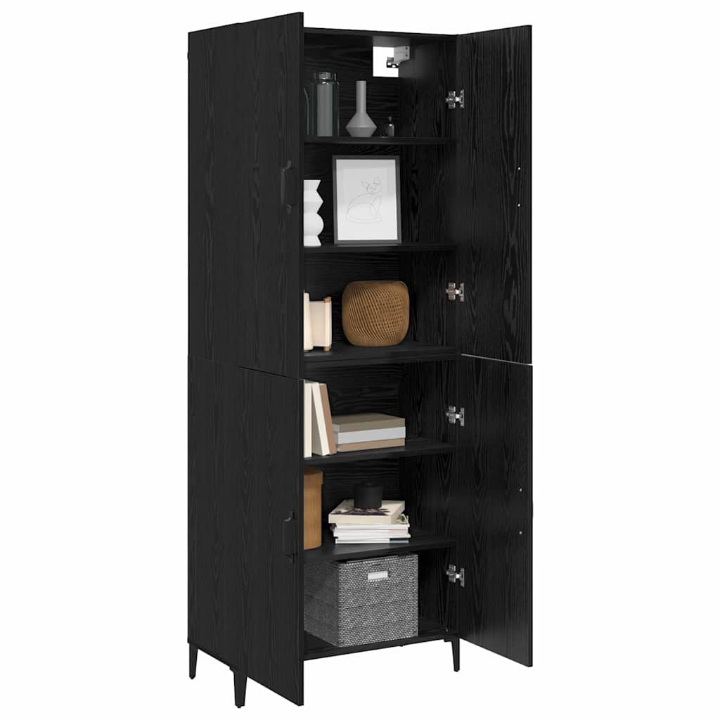 Highboard Sort eg 69,5 x 34 x 180 cm Konstrueret træ
