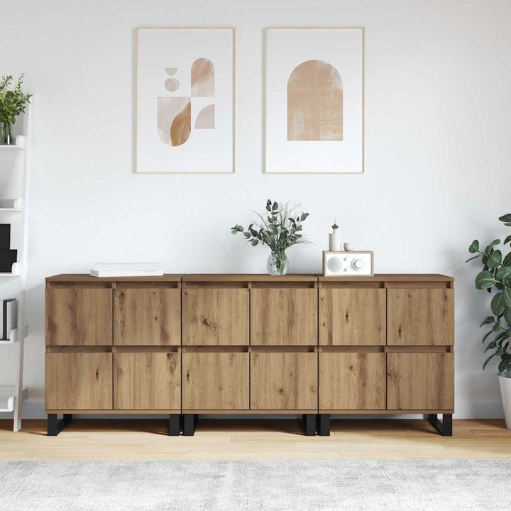 Sideboards 3 pcs artisan eg 180 x 35 x 70 cm Konstrueret træ
