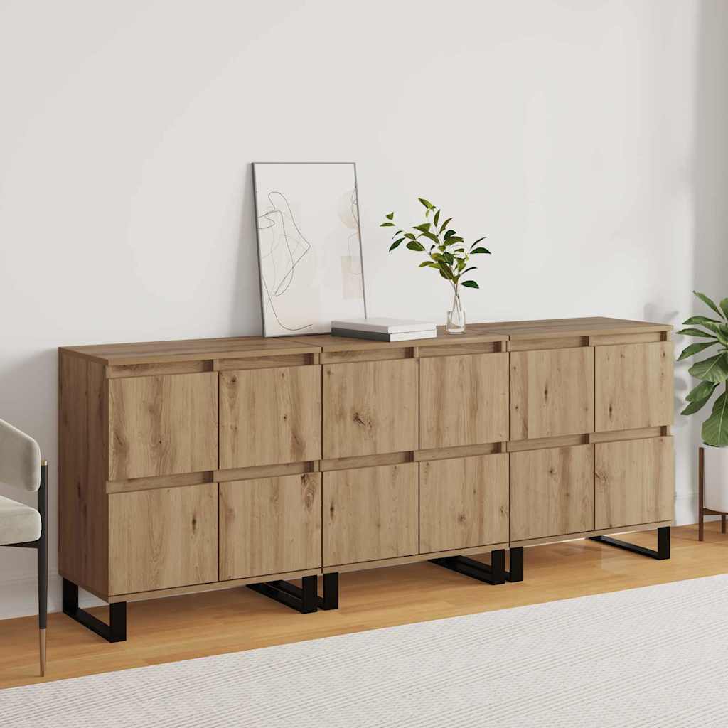 Sideboards 3 pcs artisan eg 180 x 35 x 70 cm Konstrueret træ
