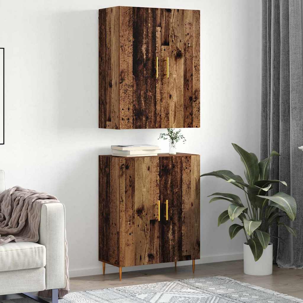Highboard Gammelt træ 69,5 x 34 x 180 cm Konstrueret træ