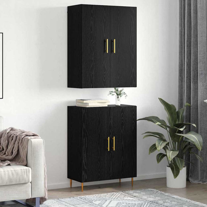 Highboard Sort eg 69,5 x 34 x 180 cm Konstrueret træ