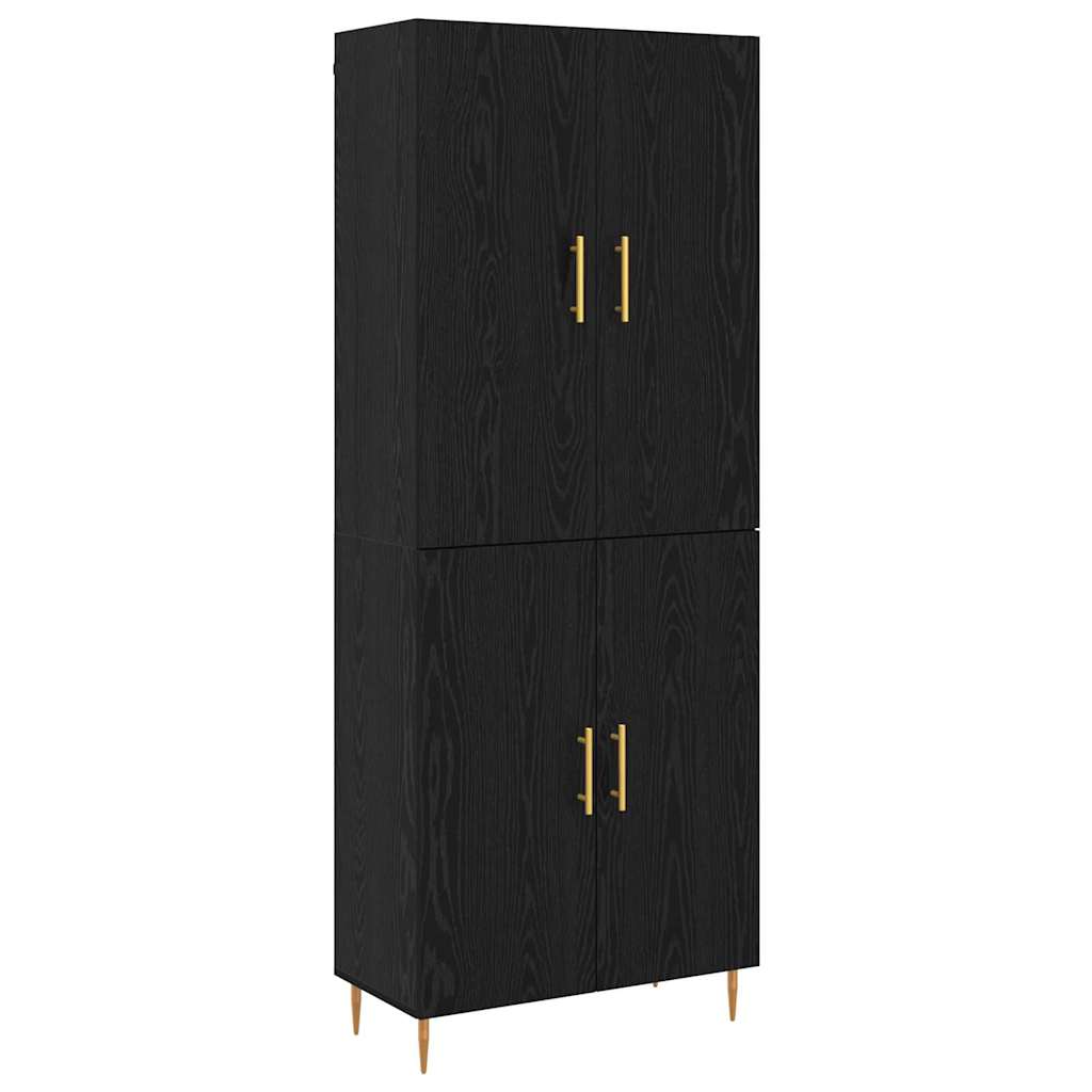Highboard Sort eg 69,5 x 34 x 180 cm Konstrueret træ