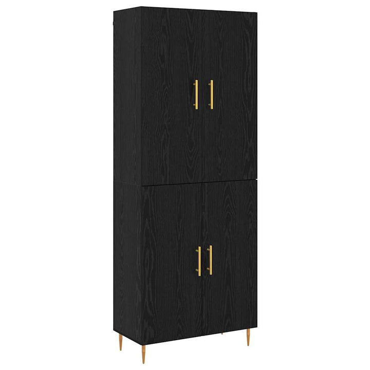 Highboard Sort eg 69,5 x 34 x 180 cm Konstrueret træ