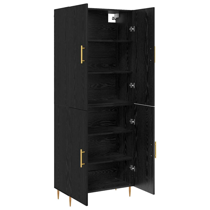 Highboard Sort eg 69,5 x 34 x 180 cm Konstrueret træ