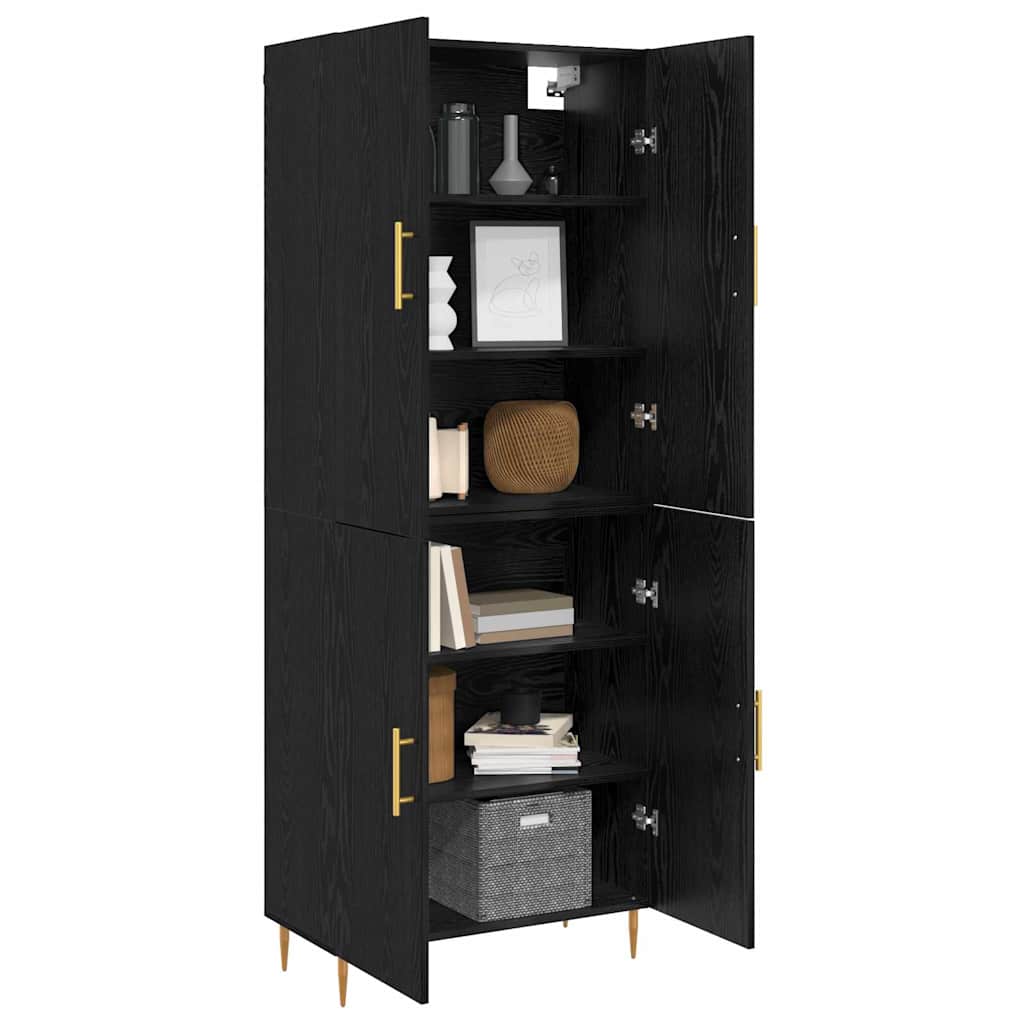 Highboard Sort eg 69,5 x 34 x 180 cm Konstrueret træ