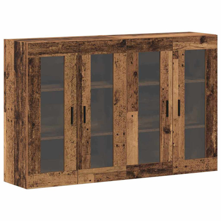 Væghængte skabe 2 pcs Gammelt træ 69.5 x 34 x 90 cm