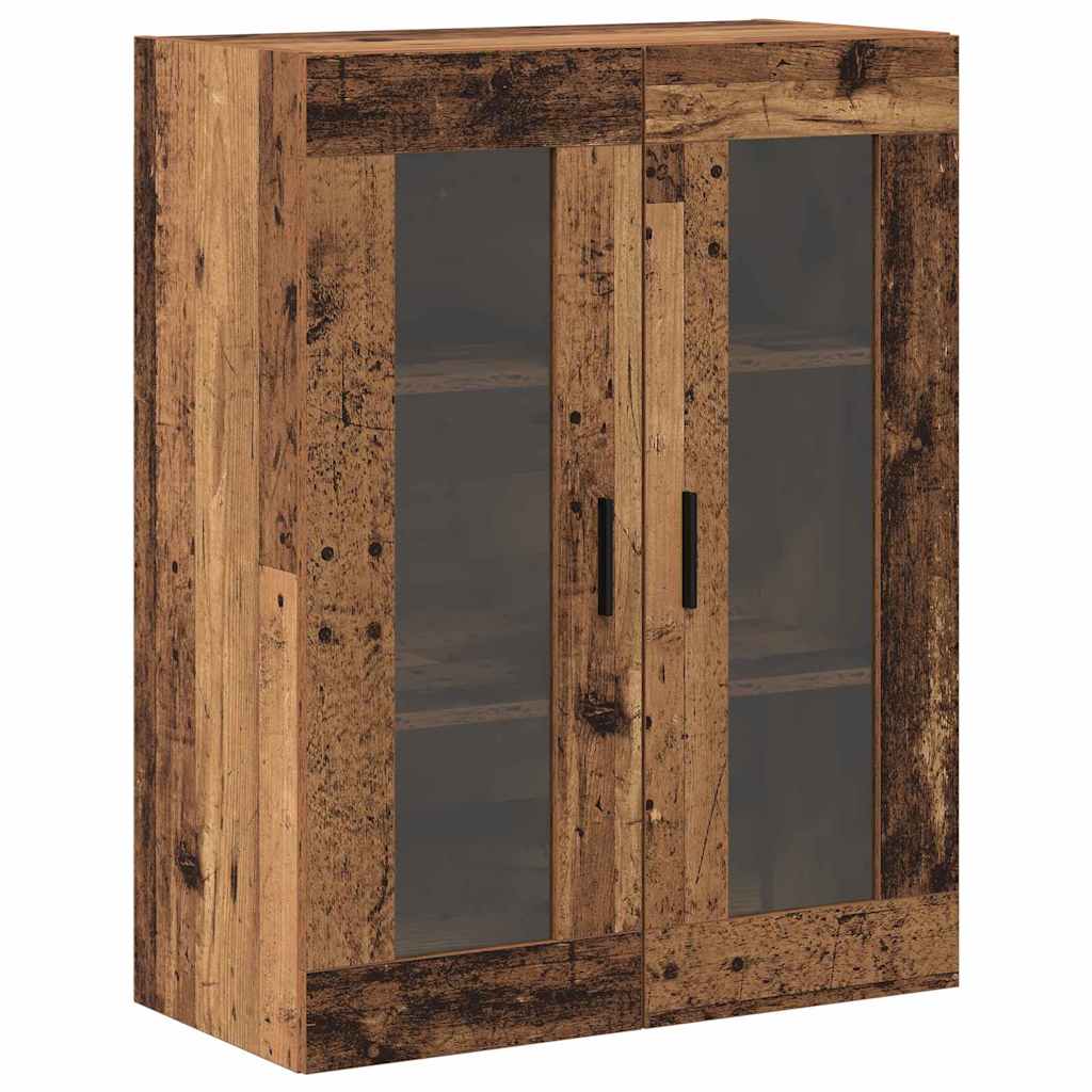 Væghængte skabe 2 pcs Gammelt træ 69.5 x 34 x 90 cm