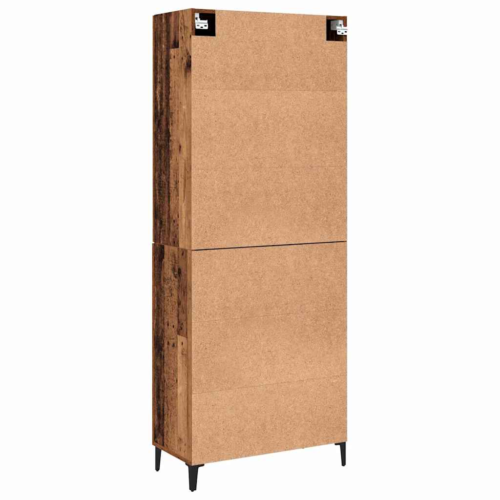 Highboard 2 pcs Gammelt træ 69,5 x 34 x 180 cm Konstrueret træ