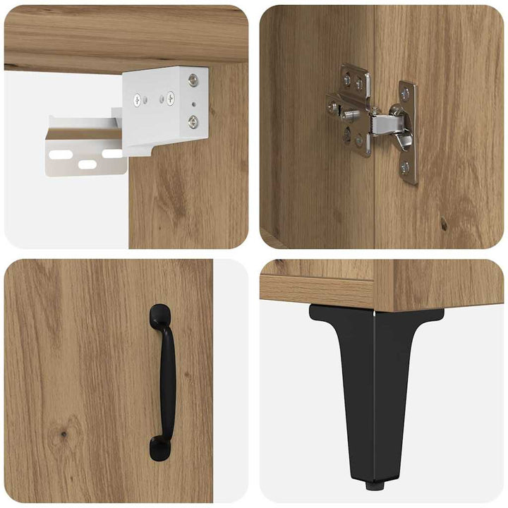 Highboard 2 pcs artisan eg 69,5 x 34 x 180 cm Konstrueret træ