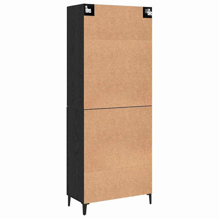Highboard 2 pcs Sort eg 69,5 x 34 x 180 cm Konstrueret træ