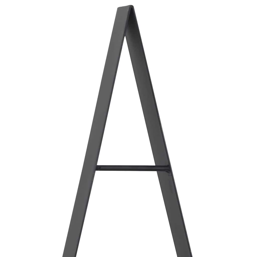 Metal juletræ med stativ Sort 210 cm Stål