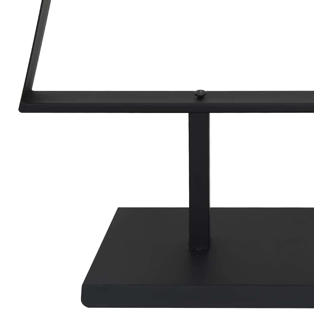 Metal juletræ med stativ Sort 210 cm Stål