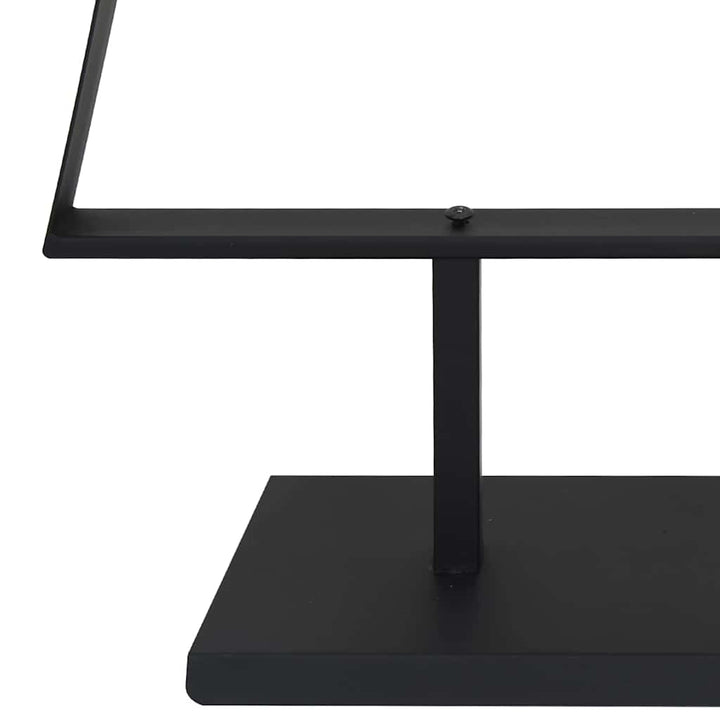 Metal juletræ med stativ Sort 210 cm Stål