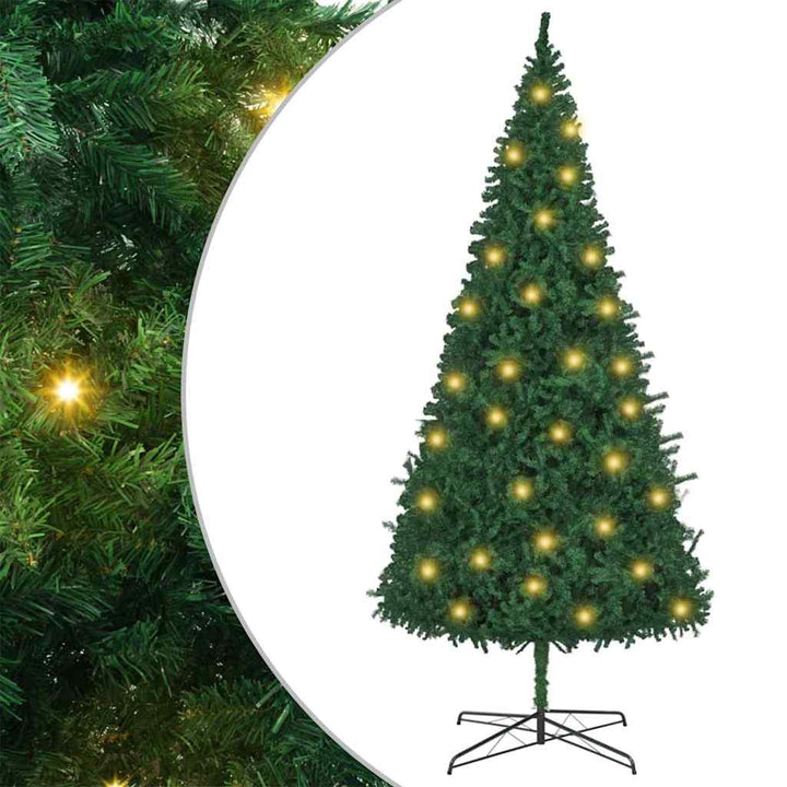 Juletræ Med dekorative strenglamper Grøn 400 cm PVC