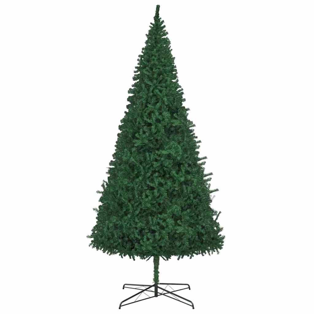Juletræ Med dekorative strenglamper Grøn 400 cm PVC