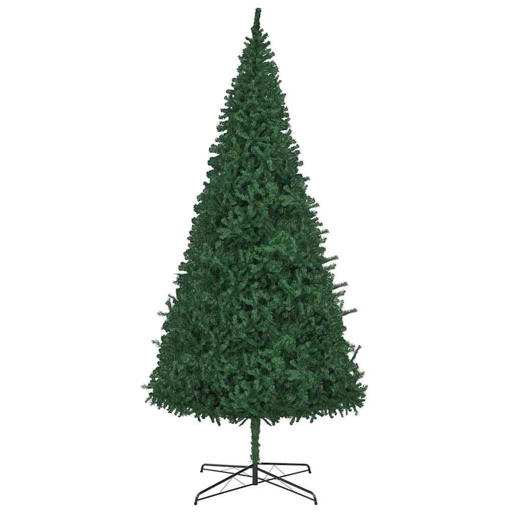 Juletræ Med dekorative strenglamper Grøn 400 cm PVC