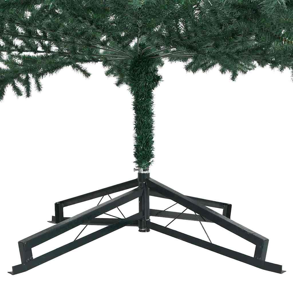 Kunstigt forudbelyst juletræ med 300 LED'er Grøn 500 cm PVC